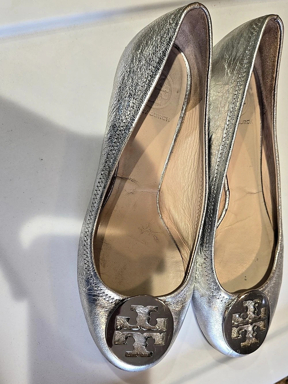 Tory Burch Ballet Flat Silver US 8.5 - Picture 3 of 8